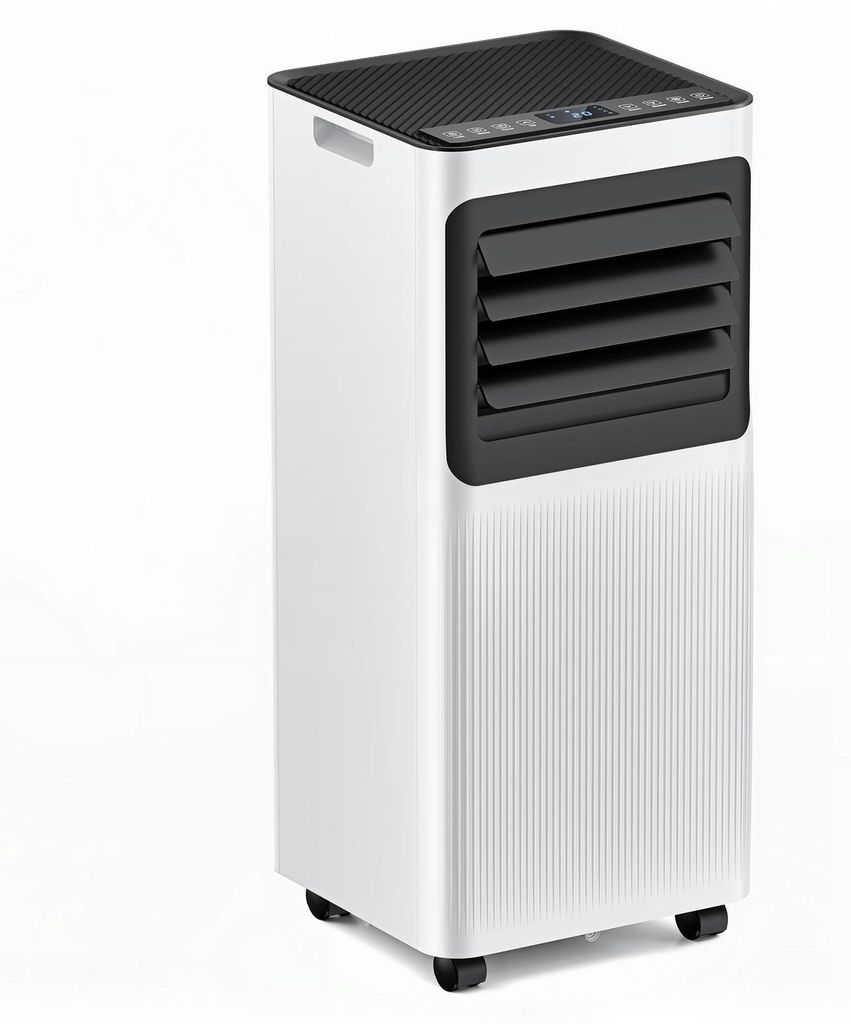 Zimilo Mobiles Klimagerät, 9000 BTU/h Kühlleistung, 4 Betriebsmodi, ≤55 dB(A) Geräuscharm, mit Fernbedienung & LED-Display, für Räume bis 20...