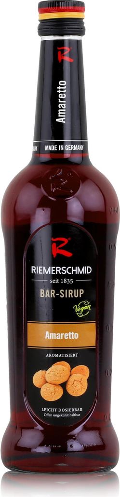 Riemerschmid Bar-Sirup Amaretto 0,7L - Cocktails Milchshakes (1er Pack)