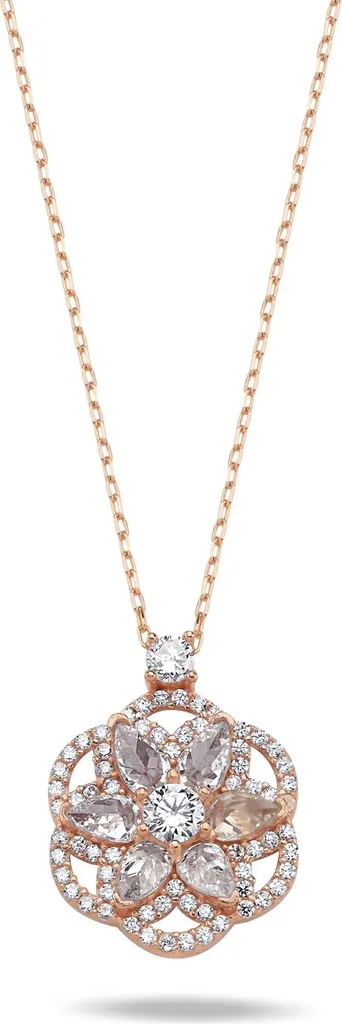 Cadeau Femme Idéal : Collier Argent 925 Fleur de Lotus et Zirconium