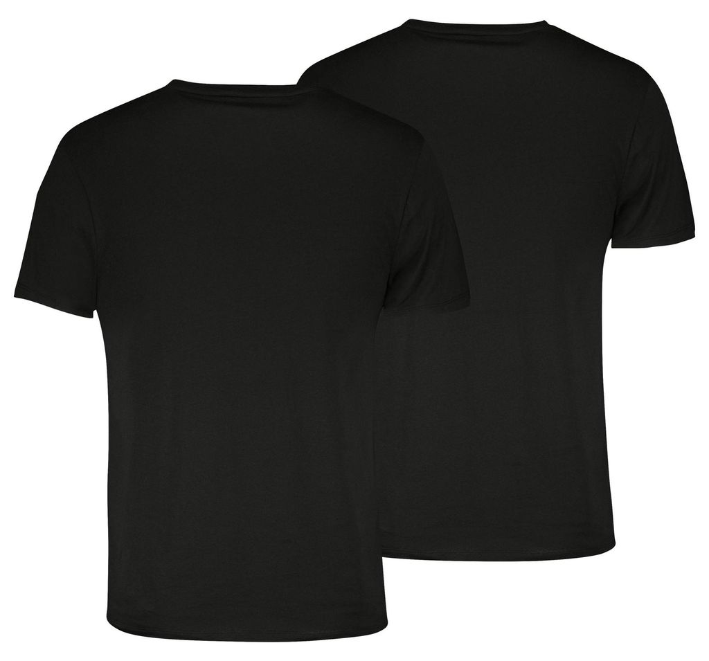 Alltags Rundhals T-Shirt 2er-Pack – Schwarz – M Produktbild 