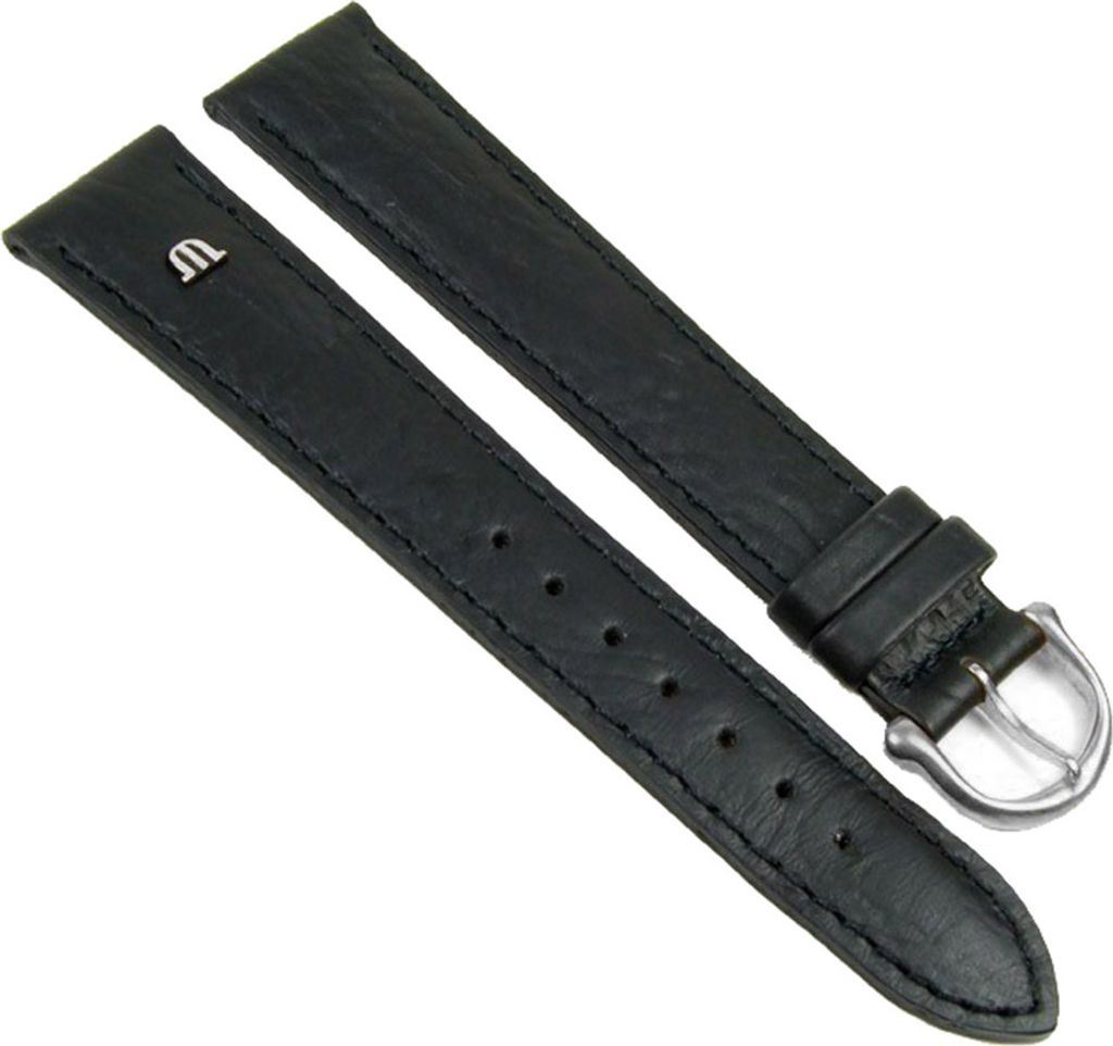 Maurice Lacroix Uhrenarmband Büffelkalb Leder schwarz XL 20901S, Stegbreite:15mm