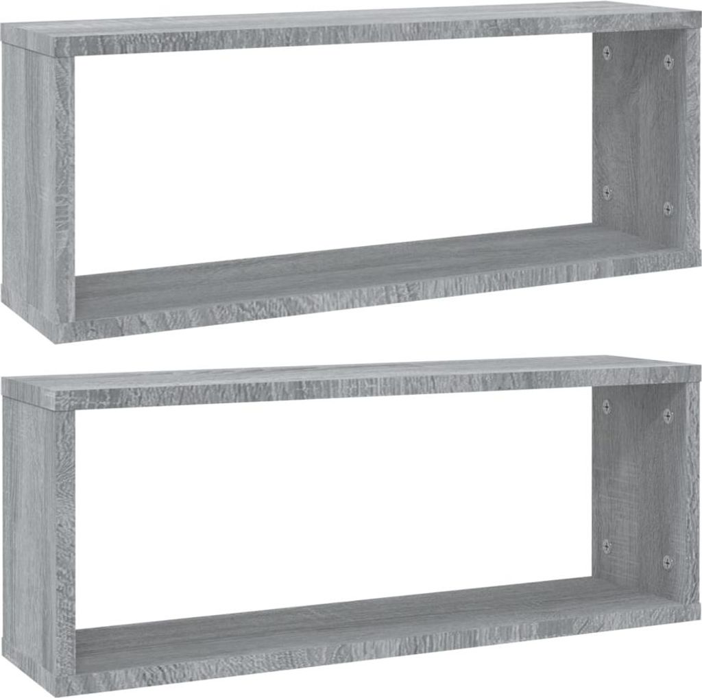 vidaXL Police Cube 2 ks. Šedá Sonoma 60x15x23 cm výrobek z Obrázek produktu 
