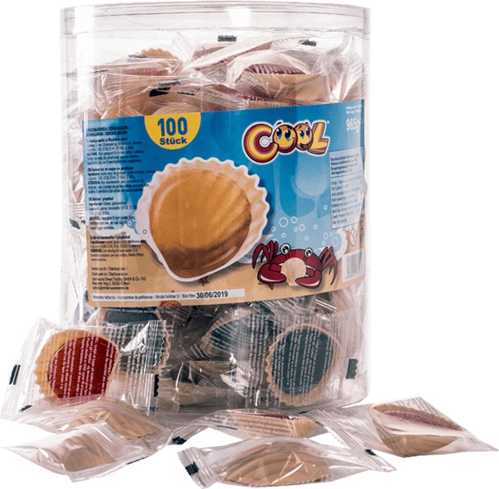 Cool Schleckmuscheln Frucht und Cola Geschmack 4fach Produktbild 