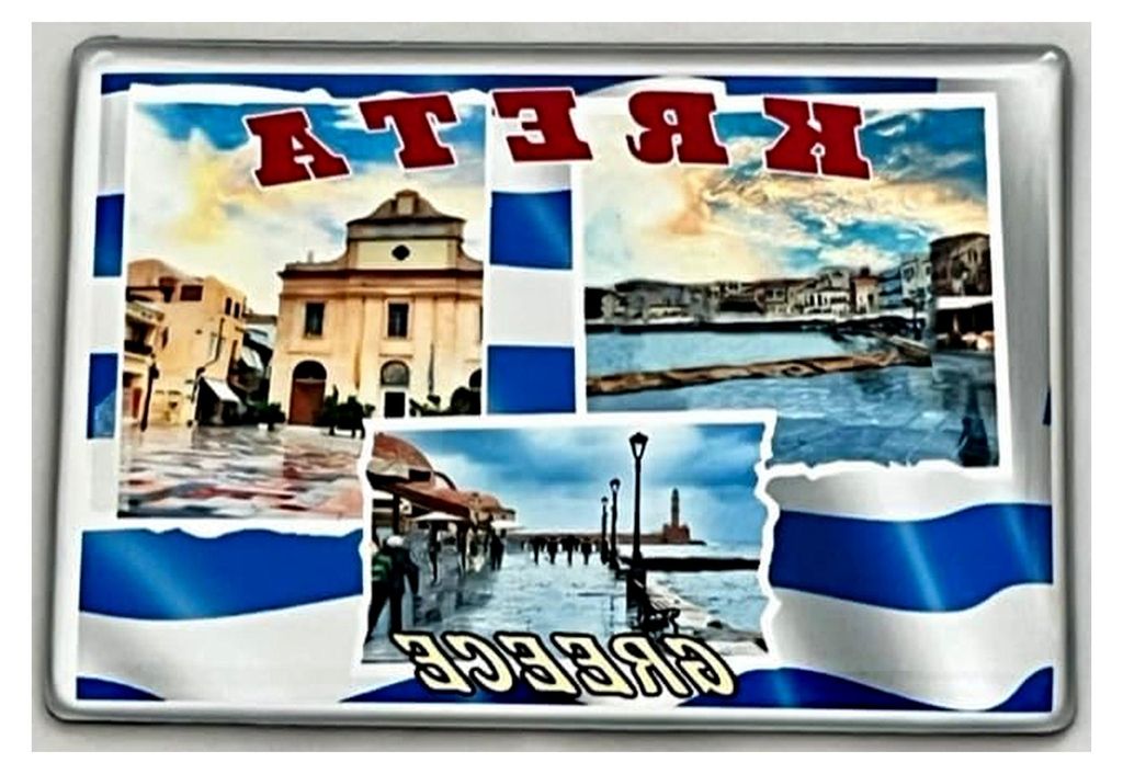 Kreta Magnet, Crete,Griechenland, Greece, Kühlschrankmagnet,Fridge Magnet, Souvenir,Geschenkarikel,Reiseandenken 190823