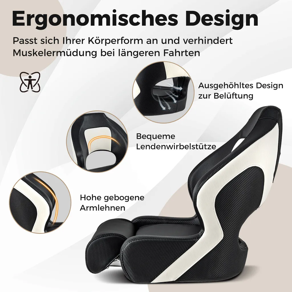 Siège de bateau confortable avec coussin de nuque relevable en cuir marin - 5