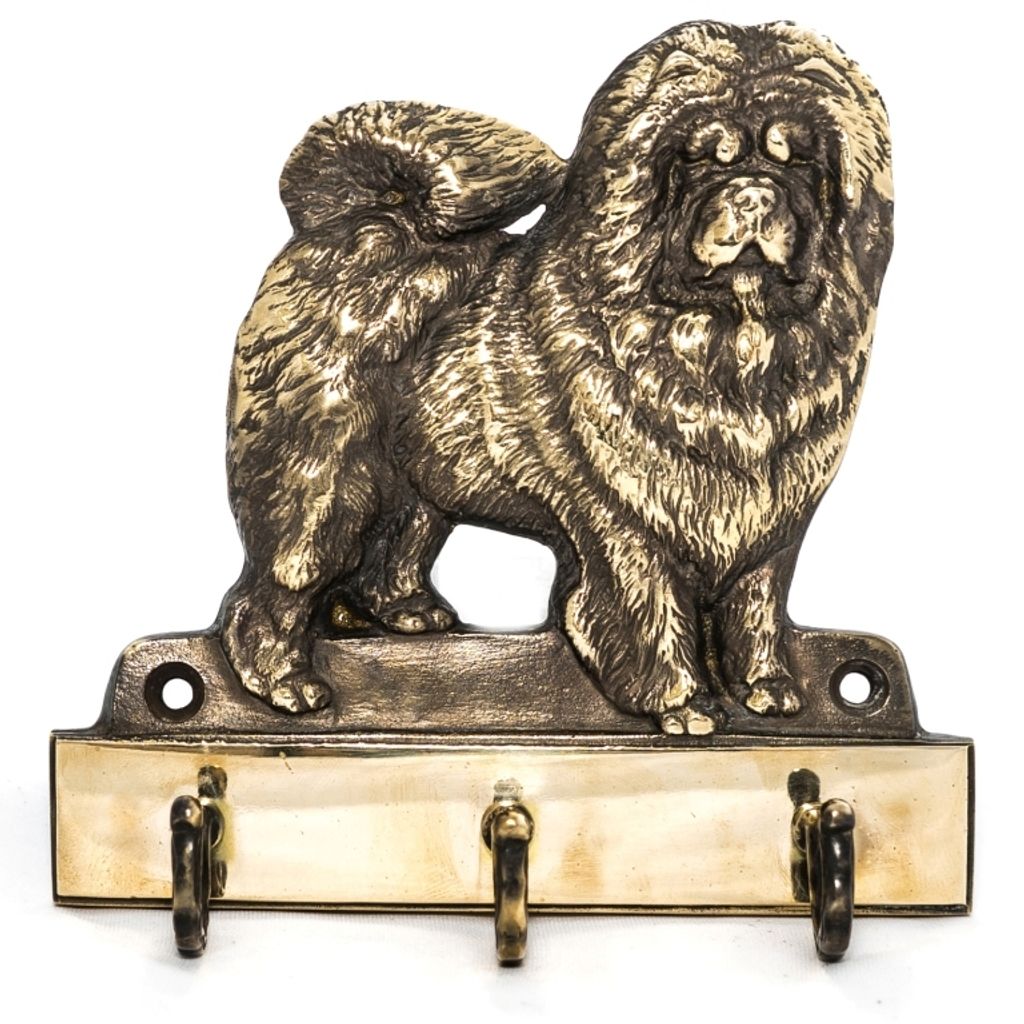 Chow Chow - Schlüsselhalter mit Hund, Messinggriff für Hundezubehör, elegante Dekoration für den Flur der Marke Art-Dog