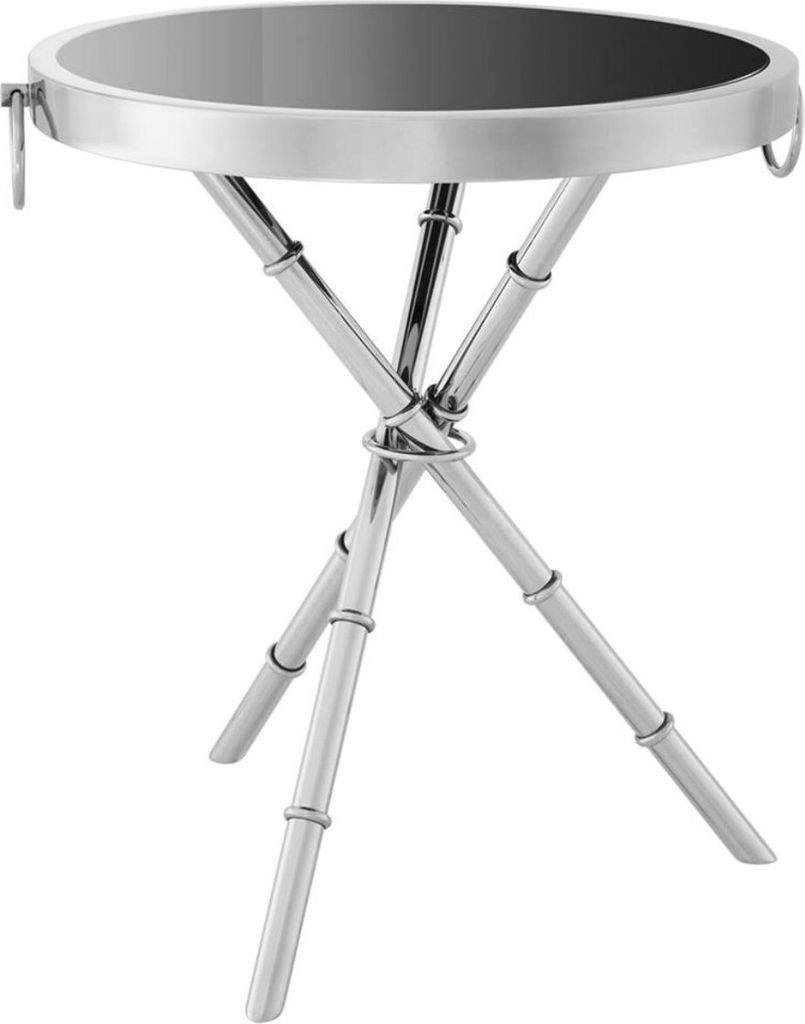 Casa Padrino Luxus Designer Beistelltisch Silber 52 x H. 60 cm - Wohnzimmer Möbel