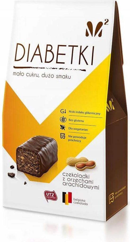 Diabetki Erdnussschokolade für Diabetiker 100 g Produktbild 