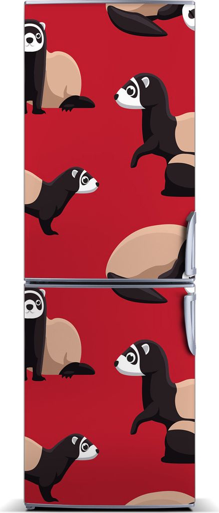 Tulup Kühlschrankdekoration - Magnetmatte - 60 cm x 180 cm - Magnet auf dem Kühlschrank - Frettchen