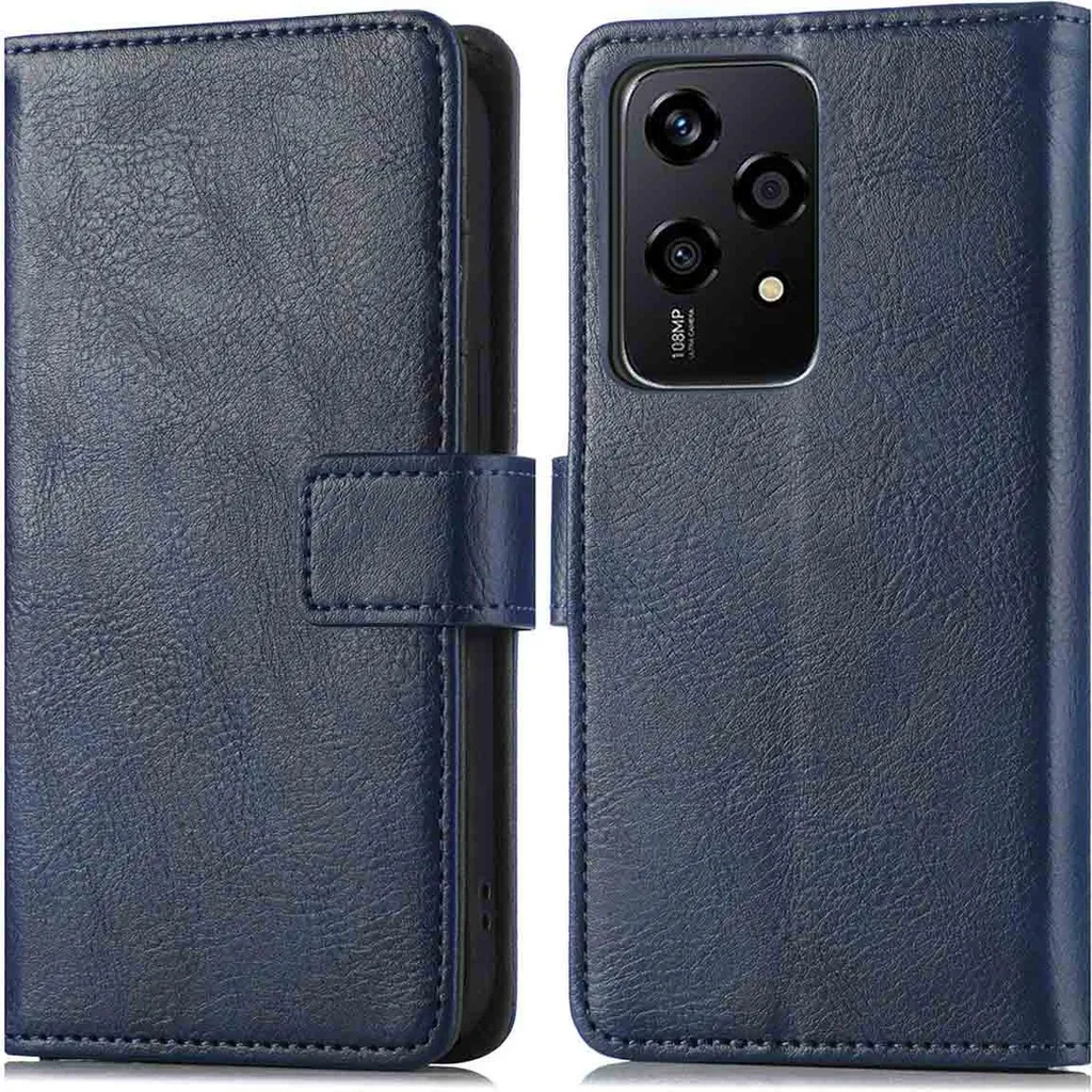 Custodia Glitter Con Anello Magnetico E Supporto Per Honor 200 – TPU Trasparente, Inserto Rimovibile, Angoli Rinforzati, Blu Brillante