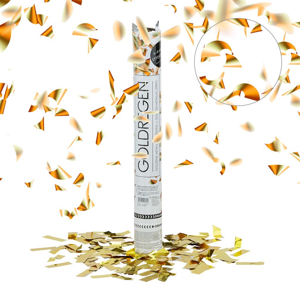 relaxdays 10x Party Popper 40 cm Gold