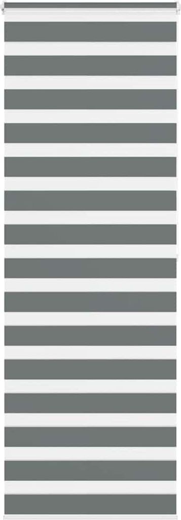 Doppelrollo Dunkelgrau 80x200 cm Stoffbreite 75,9 cm Polyester