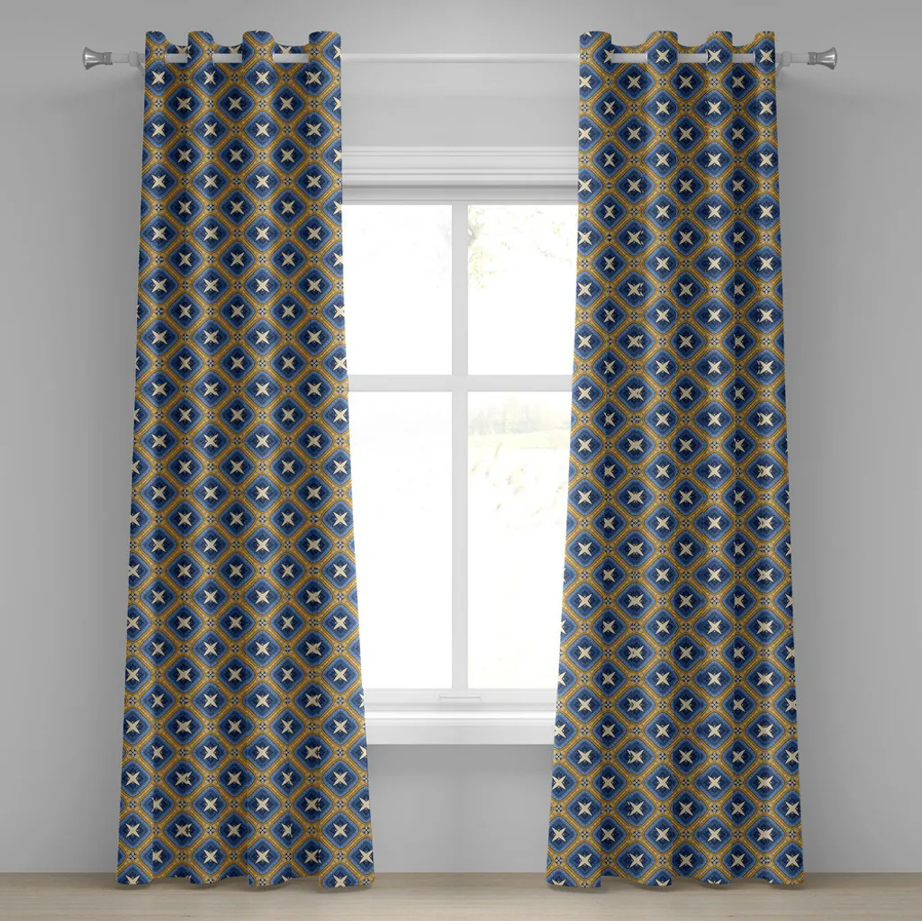 Rideau occultant décoratif 2 pans 280x175 cm pour cacher le vis-à-vis