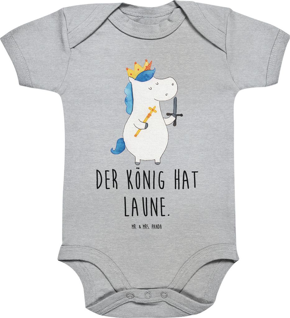 Mr. & Mrs. Panda Strampler Baby Einhorn König mit Schwert Produktbild 