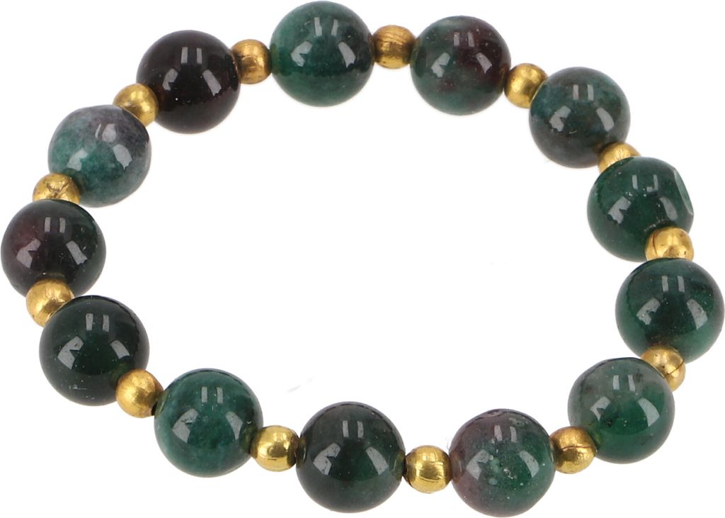Mala Armband, Handmala, Buddhistischer Schmuck, Perlenarmband 10 mm - Achat, Grün, Halbedelstein, Armreifen & Armbänder Modeschmuck
