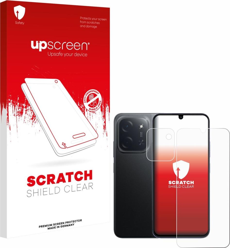 upscreen Schutzfolie für Xiaomi Poco C85 (Display+Kamera) Displayschutz Displayschutzfolie Folie Klar Transparent
