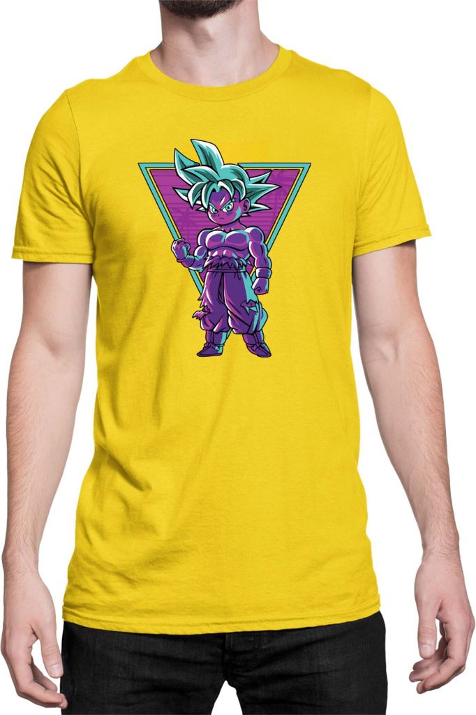 Herren T-Shirt Dragon Anime Manga Ball Z Retro Goku, Man M / Gelb