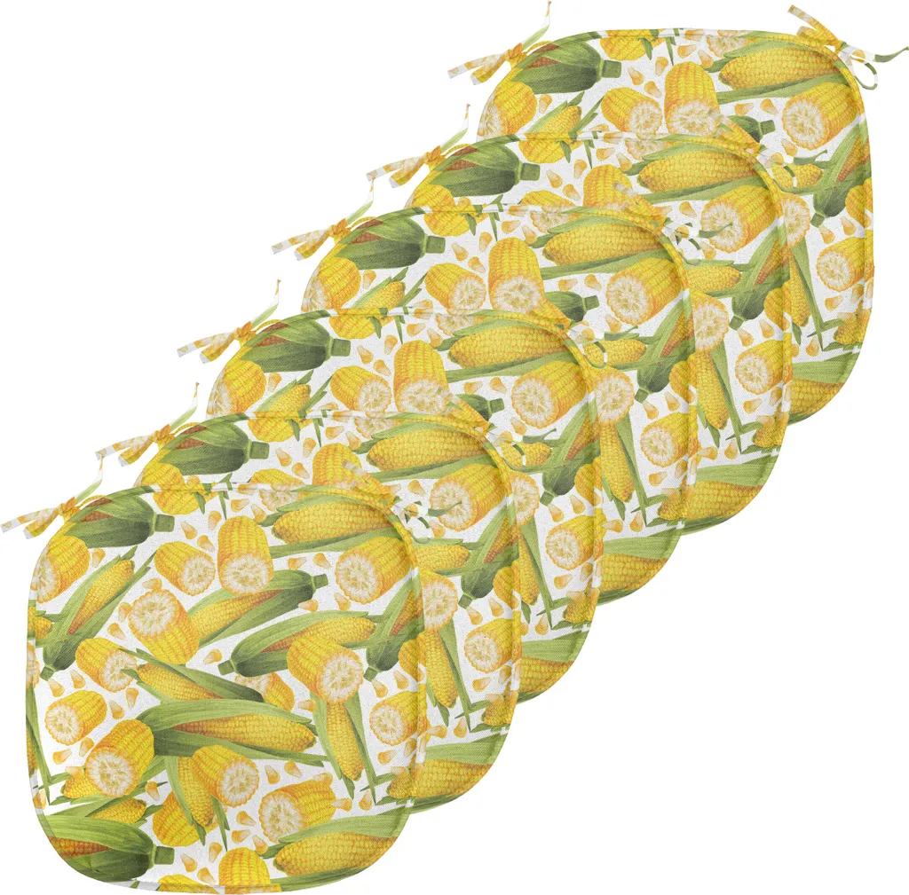 Fini les Chaises Dures : Coussin Bio Imperméable Lot de 6 Jaune/Vert