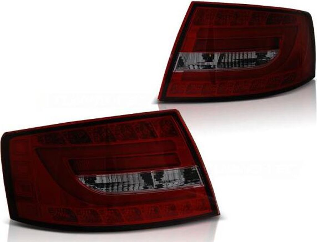 LED Lightbar Rückleuchten für Audi A6 C6 4F Limo Bj. 04-08 Rot/Smoke 6-PIN