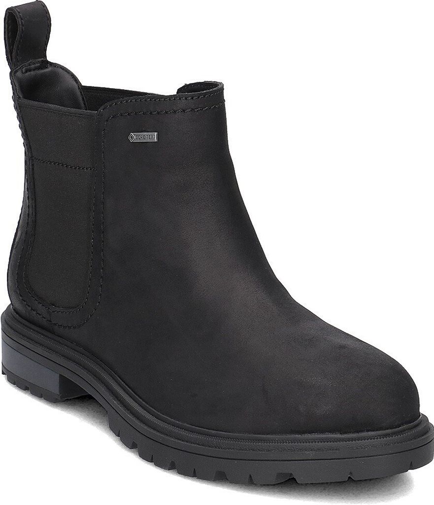Clarks DoxburyJazzGTX schwarzes Leder wasserdichte Damenstiefel 36
