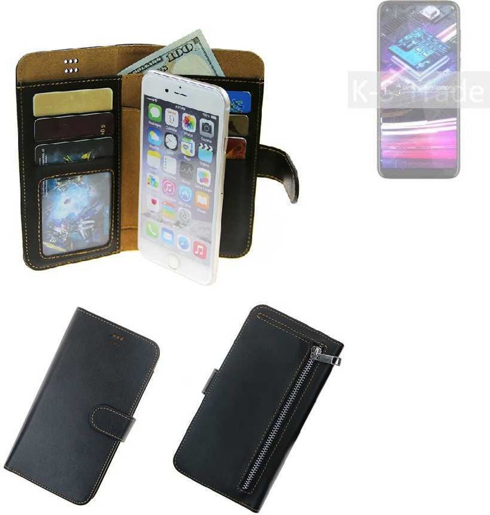 K-S-Trade Schutz Hülle kompatibel mit Motorola Moto G Fast Klapphülle Case Phone cover Slim Handytasche Handy Hülle schwarz aus Kunstleder (1 Stk)
