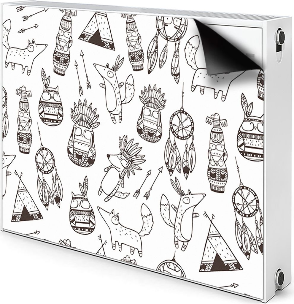Magnet Heizkörperverkleidung Heizkörper-Abdeckung Heizung Heizkörper 80x60 cm - Karikatur