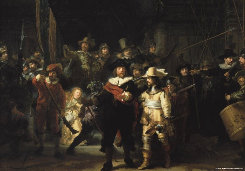 Rompecabezas Puzzelman, "La Ronda de Noche" de Rembrandt, Imagen del producto 