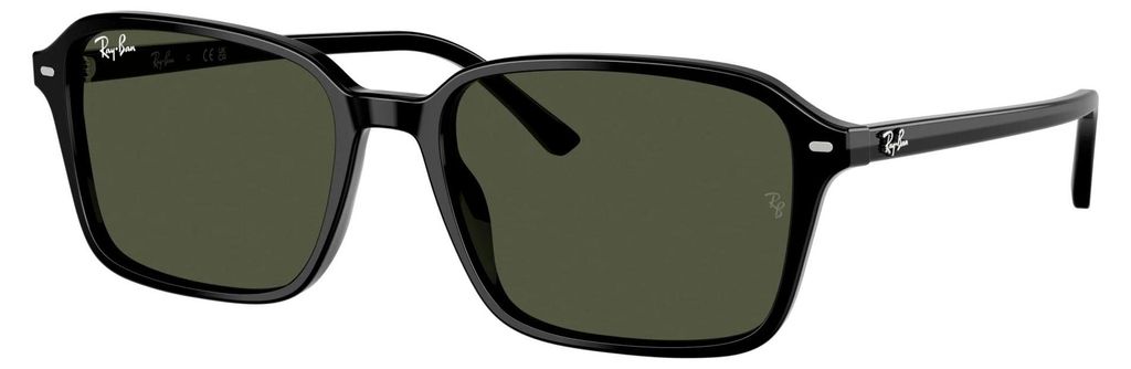 Ray-Ban Eckige Raimond-Sonnenbrille, Schwarz One Size Produktbild 