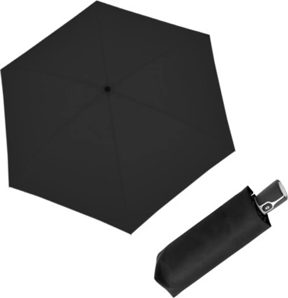 Doppler Fiber Micro Flat Ombrello da Viaggio Nero - Automatico e Slim - 3