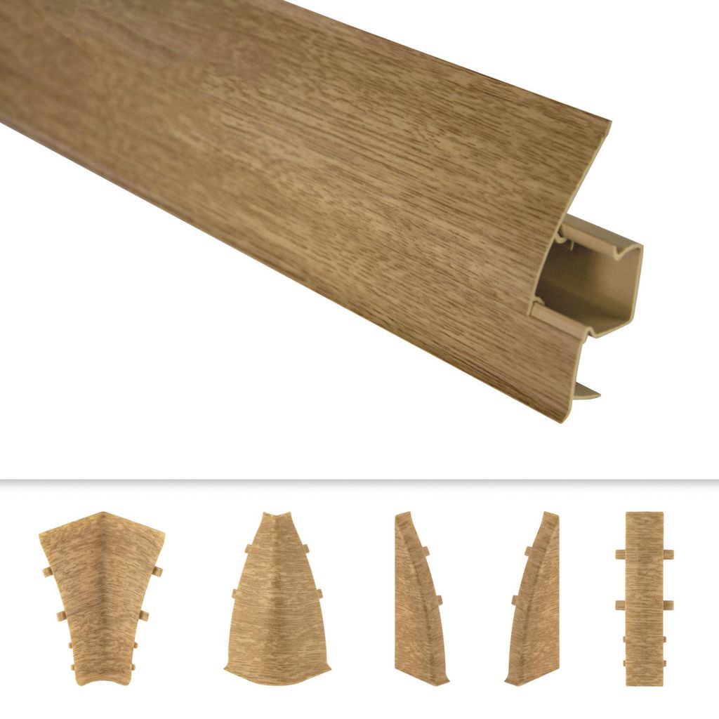 PVC Sockelleisten Sparpakete Fußbodenleisten 23x65mm Modern Produktbild 
