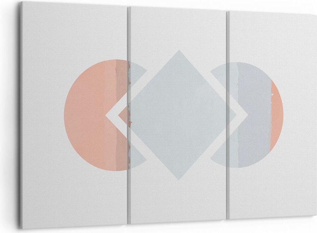 Bild auf Leinwand - Leinwandbild - 3 Teile - Stück Geometrisch Diamant - 105x70cm - Wand Bild - Wanddeko - Wandbilder - Leinwanddruck - Bilder - W...