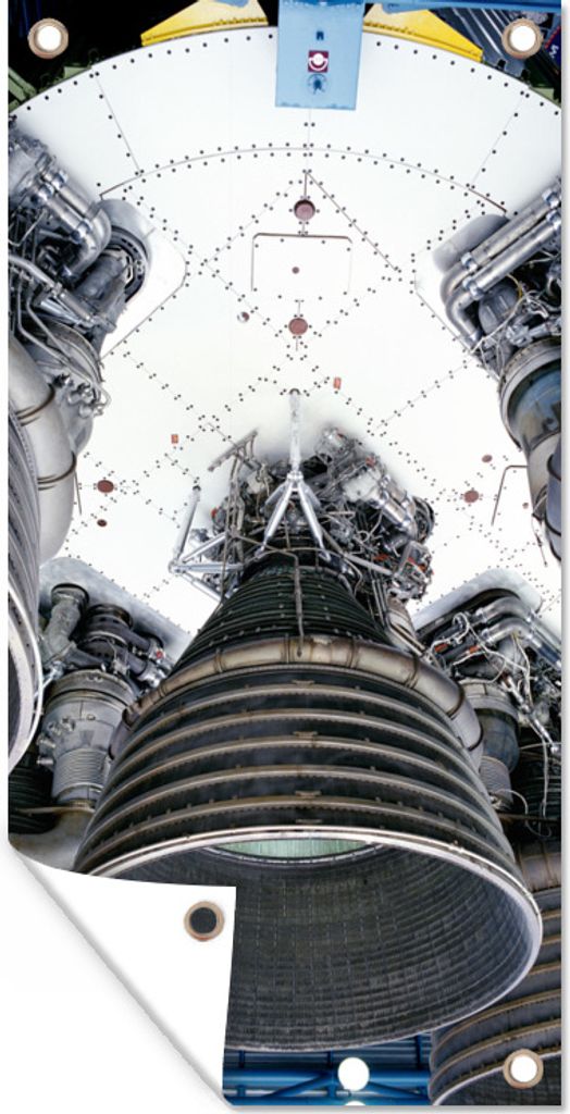 MuchoWow 40x80 cm Outdoor-Poster Gartendeko Sichtschutz Garten Poster für den Garten Die Unterseite einer Raumfähre