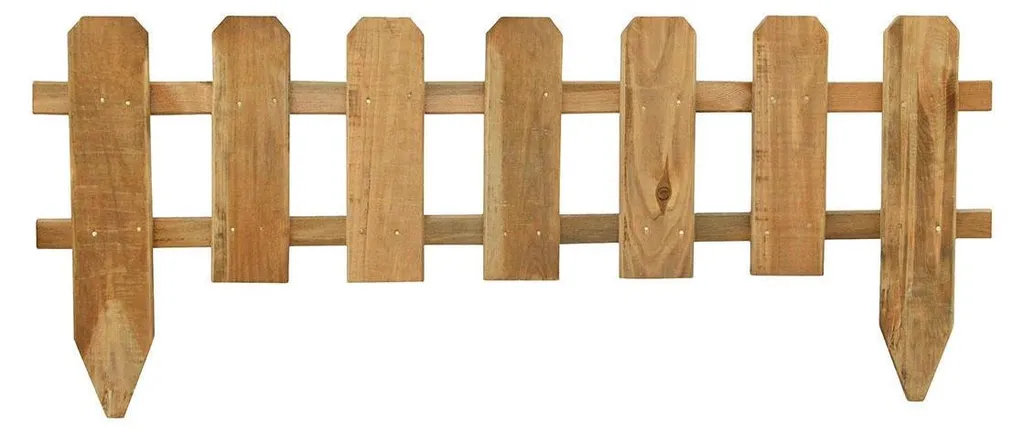 Bordure de jardin en bois traité 110x45 cm pour massif et pelouse