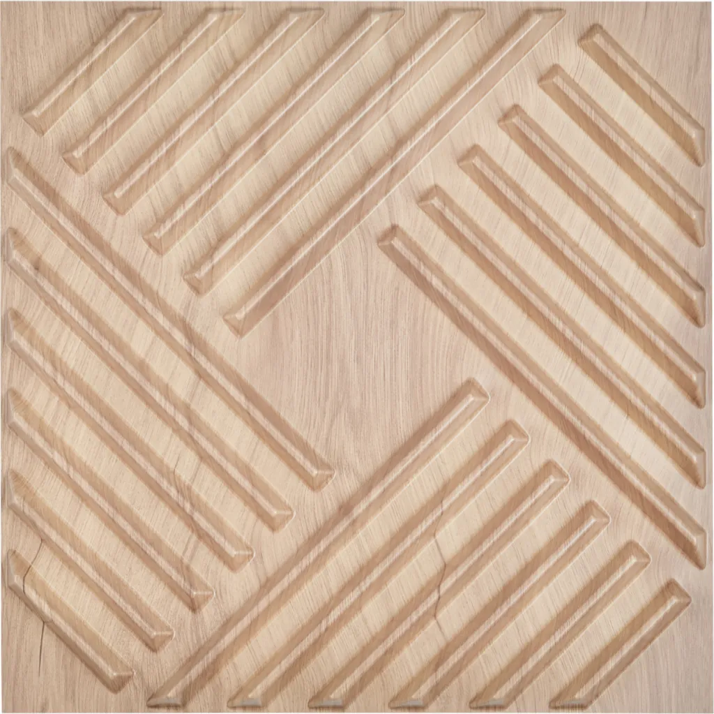 Panneaux Muraux 3D PVC Bois Clair pour Rénovation Rapide 2,97 m2
