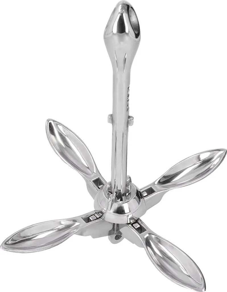 Grappin pliant inox 316 de 1.4kg pour mouillage de yacht et annexe