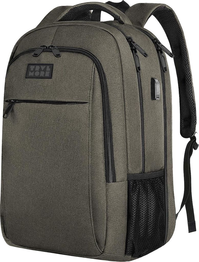 TRVLMORE 28L Rucksack - Rucksack mit 15,6 Zoll Laptopfach - Schulrucksack - Spritzwassergeschützt - Herren und Damen - Jungen und Mädchen - Graug...