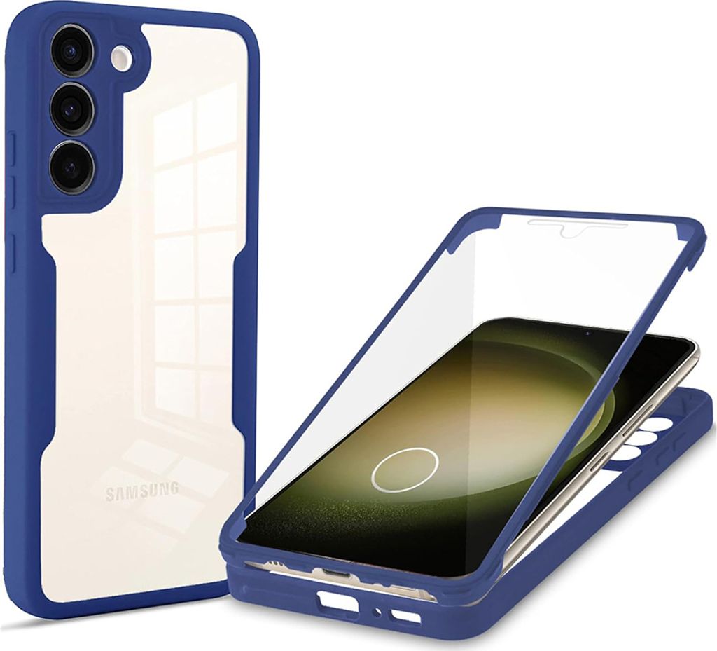 Techsuit ColorVerse 360 Hülle mit Schutzfolie für Samsung Galaxy S23 Plus - Blau