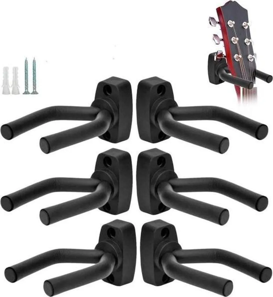 Support mural guitare lot de 6 crochets universels pour basse et banjo