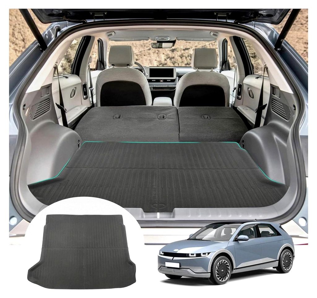 Hyundai Ioniq 5 Kofferraummatte 2025, Antirutschmatte für Ioniq 5 2023, TPE Original 3D Scanner, Zubehör für Hyundai Ioniq 5