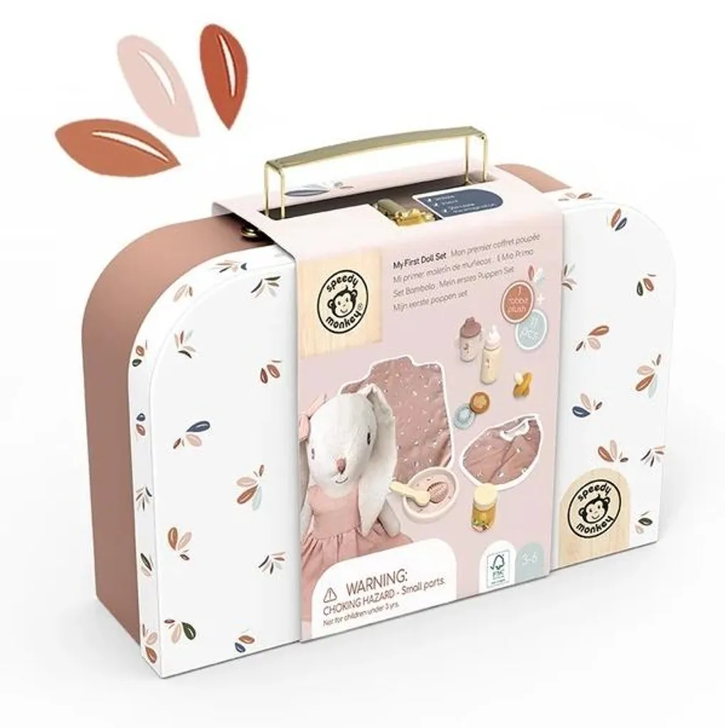 Valisette de Jeu avec Peluche Lapin et Accessoires Speedy Monkey - 4