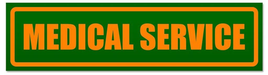 Kiwistar - Autoaufkleber - Orange - Grün - 60 x 16 cm - Medical Service - Hinweis Aufkleber Sticker für Auto, Kfz, Fahrrad, PKW, LKW
