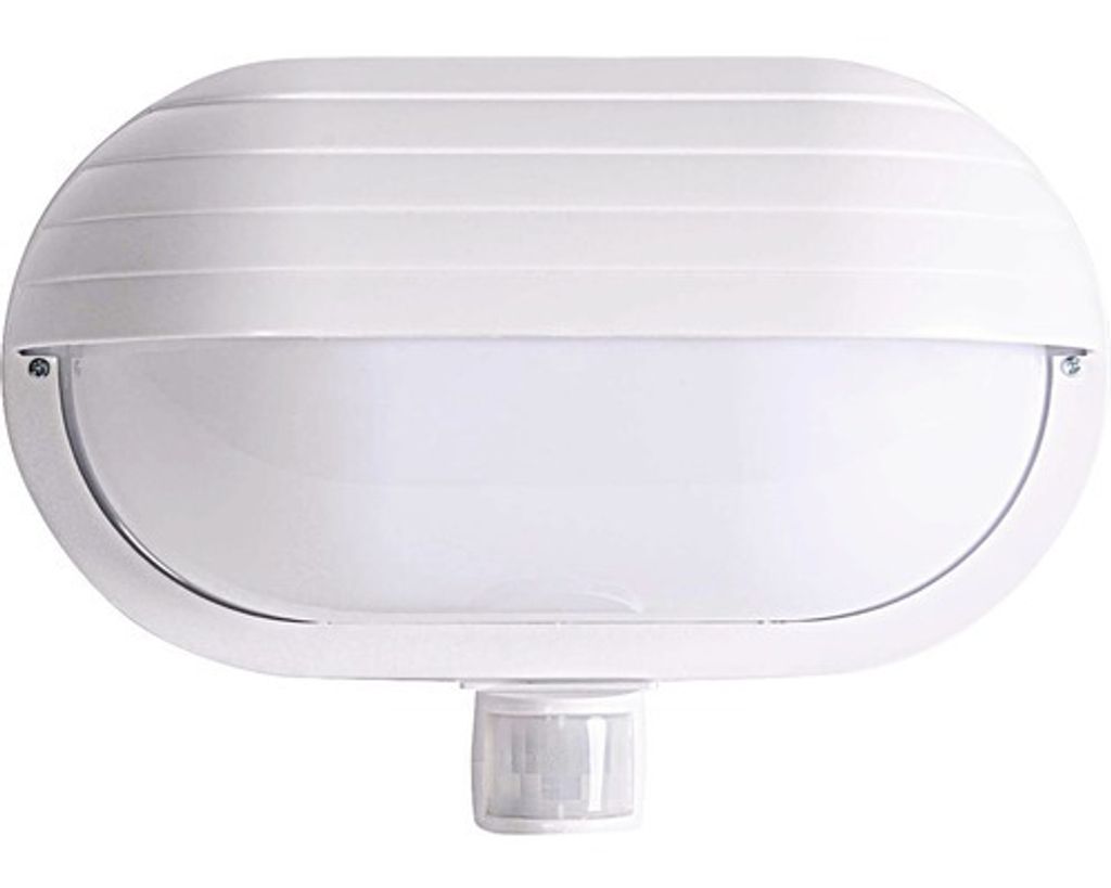 Venkovní nástěnné svítidlo IP44 E27 60 W bíle se senzorem Obrázek produktu 