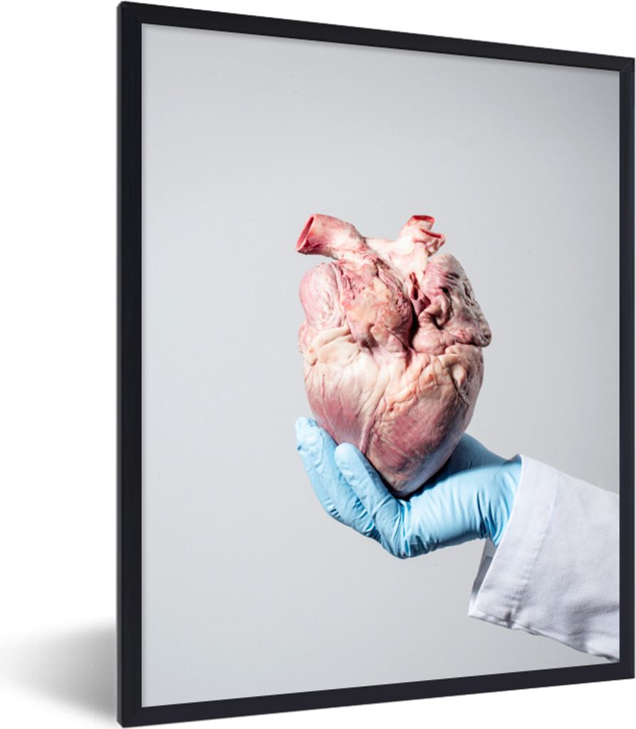 MuchoWow Gerahmtes Poster Biologischer Experte mit Herz 60x80 cm - Poster mit Schwarzem Bilderrahmen Wandposter Rahmen Foto Bilder - Premium - Wa...