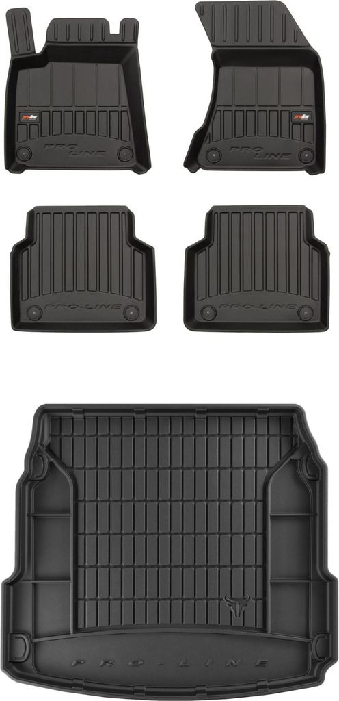 FROGUM Gummimatten Auto Fußmatten + Kofferraummatte für Audi A8 D4 2009-2017