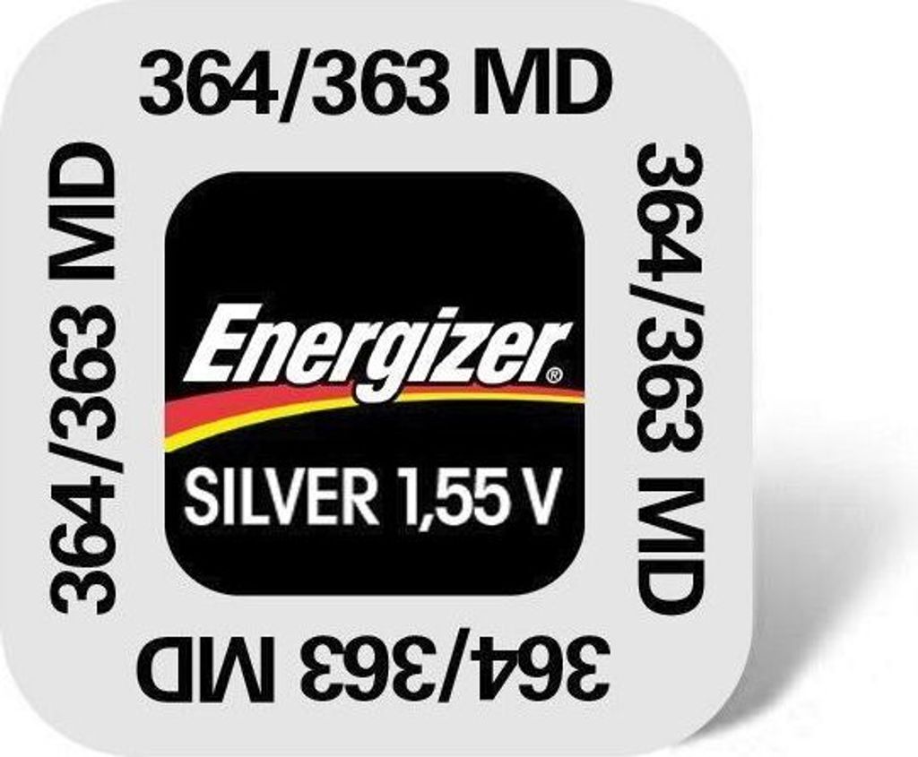 Energizer 364/363 Uhrenbatterie 1,55V 1er Blister watch cell 23mAh E1110802 SR621SW SR621W SR60 Silver Oxid Batterie E1110802