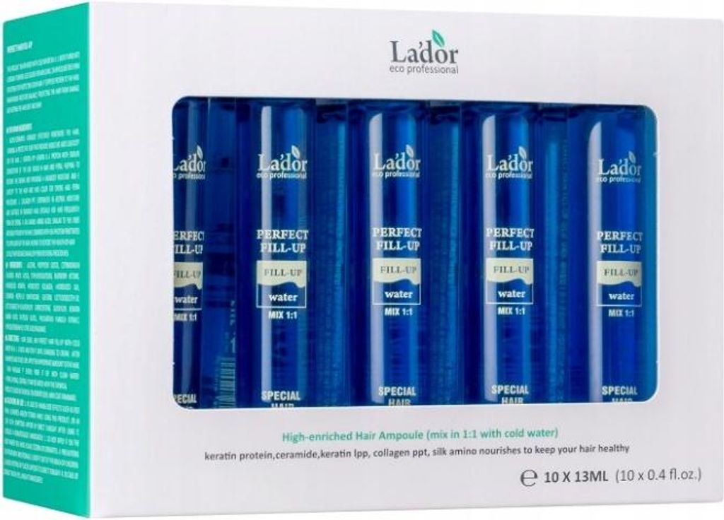 La'dor Perfekte Haarauffllung Ampulle - Regenerierende Ampulle fr Strapaziertes Haar, 10 x 13 ml