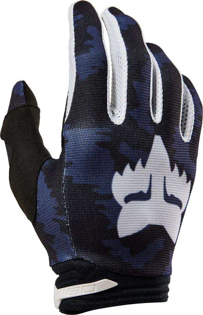 Gants FOX 180 Nuklr bleu foncé avec paume Clarino tactile en taille M