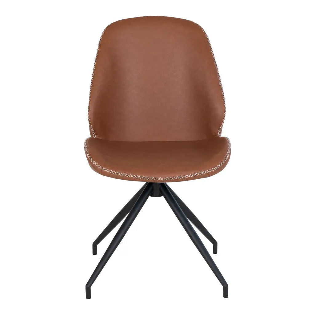 Fauteuil de Table MonteCarlo Pivotant Marron pour Repas Confortables