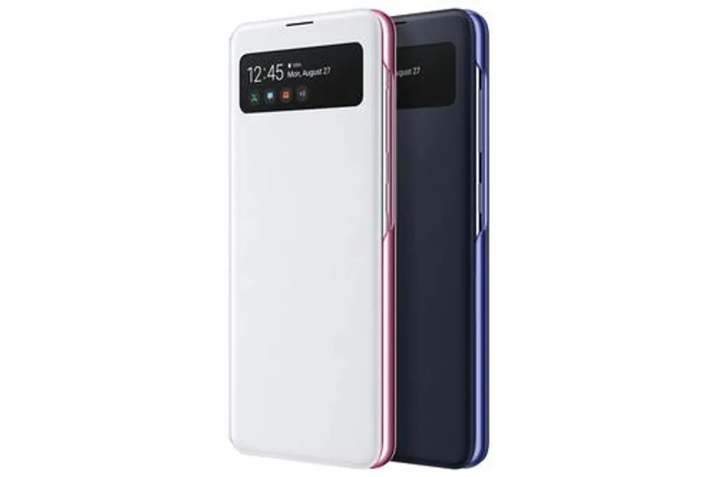 Protection Intégrale Samsung Galaxy A41 Étui S View Wallet Blanc Pratique