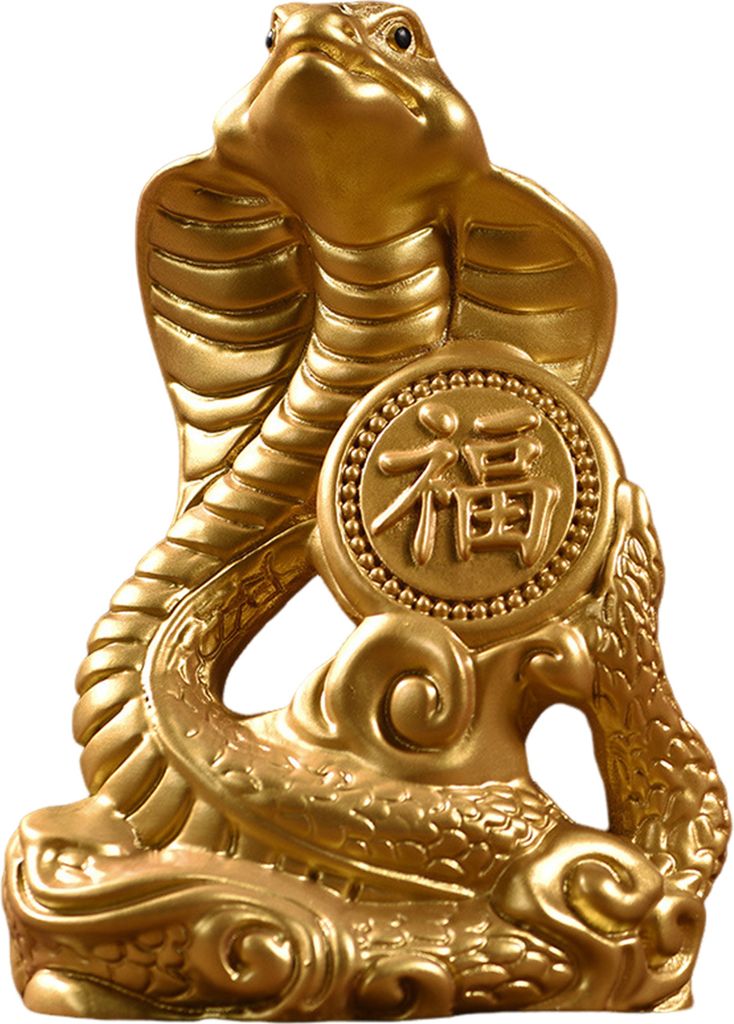 Schlangenstatue mit chinesischem Sternzeichen, kleine Feng-Shui-Tierfigur aus Holz, Schlangenskulptur zum Mondneujahr 2025, Heimbüro-Dekoration f...